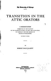 Cover of: Transition in the Attic orators ...