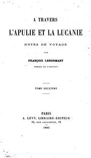 Cover of: À travers l'Apulie et la Lucanie by Francois Lenormant