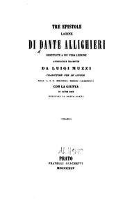 Cover of: Tre epistole latine di Dante Allighieri by Dante Alighieri