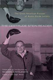 Cover of: The Gertrude Stein Reader by Richard Kostelanetz