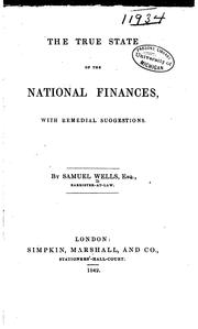 Cover of: true state of the national finances: with remedial suggestions.