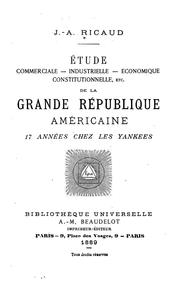 Cover of: Étude commerciale-industrielle-économique-constitutionelle