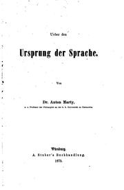 Cover of: Ueber den ursprung der sprache.