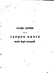 Cover of: Ultime lettere di Jacopo Ortis.
