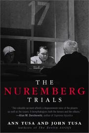 Cover of: The Nuremberg Trials by Ann Tusa