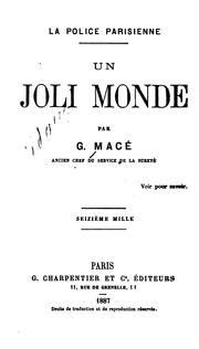 Cover of: Un joli monde