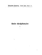 Cover of: Unser reichskanzler by Moritz Busch