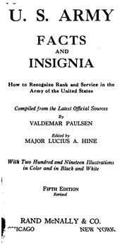 Cover of: U. S. army facts insignia: how to recognize rank and service in the army of the United States