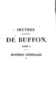 Cover of: Œuvres complètes de Buffon avec les supplémens