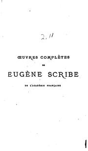 Cover of: OEuvres complètes de Eugène Scribe  by Eugène Scribe