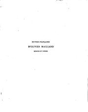 Cover of: Œuvres françaises d'Olivier Maillard--sermons et poésies--publiés d'après les manuscrits et les éditions originales avec introduction: notes et notices