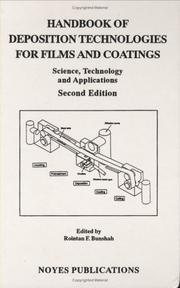 Cover of: Handbook of Deposition Technologies for Films and Coatings by Rointan F. Bunshah