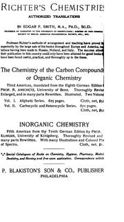 Cover of: Victor von Richter's text-book of inorganic chemistry ed.