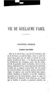 Cover of: Vie de Guillaume Farel by Frances A. Bevan