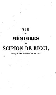 Cover of: Vie et mémoires de Scipion de Ricci