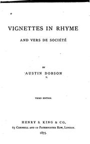 Cover of: Vignettes in rhyme and vers de société.