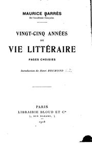 Cover of: Vingt-cinq ann©♭es de vie litt©♭raire: pages choisies