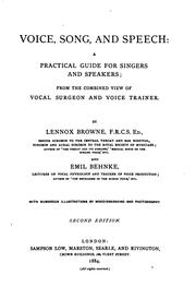 Cover of: Voice, song, and speech: a practical guide for singers and speakers