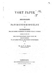 Cover of: Vort papir. by Vilhelm Adolf Secher