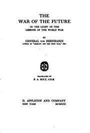 Cover of: war of the future in the light of the lessons of the world war