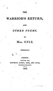 Cover of: The warrior's return, and other poems by Amelia Alderson Opie