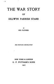 Cover of: war story of Dillwyn Parrish Starr