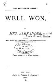 Cover of: Well won