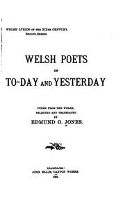 Cover of: Welsh lyrics of the XIXth century. by Edmund Osborne Jones