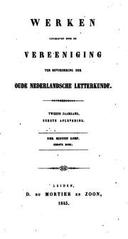 Cover of: Werken uitgegeven door de Vereeniging ter bevordering der oude Nederlandsche letterkunde.