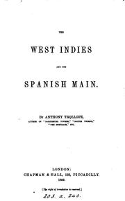The West Indies and the Spanish Main by Anthony Trollope
