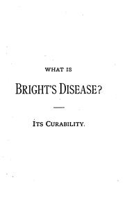 Cover of: What is Bright's disease? by Seth Pancoast