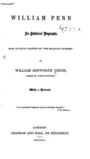 Cover of: William Penn by William Hepworth Dixon