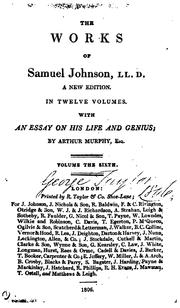 Cover of: The works of Samuel Johnson. by Samuel Johnson