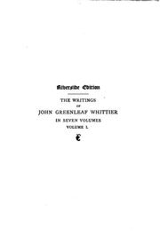 Cover of: writings of John Greenleaf Whittier in seven volumes.