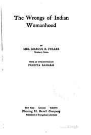 Cover of: The wrongs of Indian womanhood by Jenny Fuller
