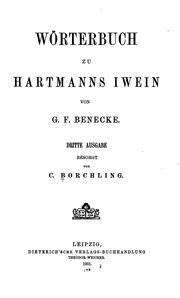 Cover of: Wörterbuch zu Hartmanns Iwein