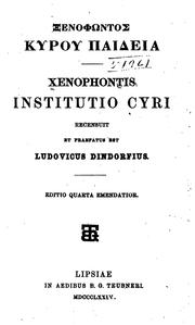Cover of: Institutio Cyri. by Xenophon