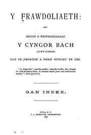 Cover of: Y frawdoliaeth