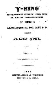 Cover of: Y-king, antiquissimus Sinarum liber quem ex latina interpretationep.: Regis aliorumque ex Soc.