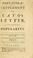 Cover of: Poplicola's supplement to Cato's letter, concerning popularity.  Numb. 1.