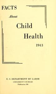 Cover of: Facts about child health, 1943.