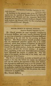 Cover of: [Correspondence and orders relating to the trial and imprisonment of Dr. Benjamim Church on the charge of treasonable correspondence with the British, 1775-1776. by Benjamin Church