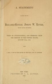 Cover of: A  statement of the case of Brigadier-General Joseph W. Revere ... | Joseph Warren Revere
