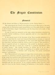 Cover of: frigate Constitution. | Massachusetts Historical Society.