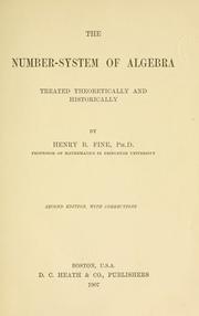 Cover of: The number-system of algebra: treated theoretically and historically