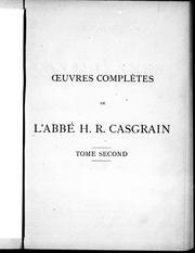 Cover of: Oeuvres complètes by H. R. Casgrain