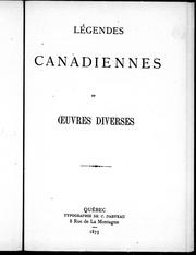 Cover of: Oeuvres complètes by H. R. Casgrain