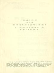 Cover of: Final Report of the ground water level survey of certain areas of the city of Boston by United States. Works Progress Administration.