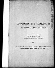 Cover of: Co-operation in a catalogue of periodical publications