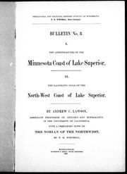 Cover of: The anorthosytes of the Minnesota coast of Lake Superior: The laccolitic sills of the north-west coast of Lake Superior
